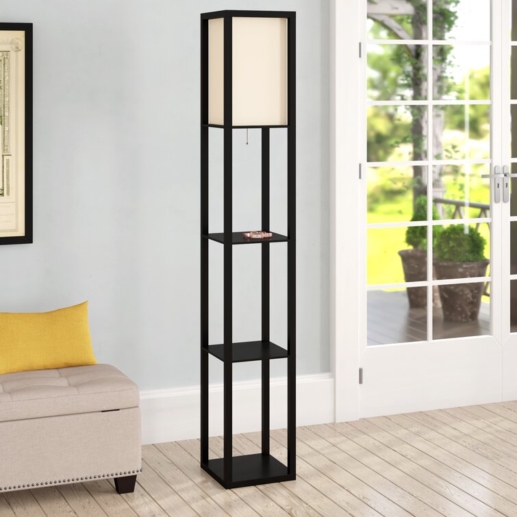 column floor lamp with shelves