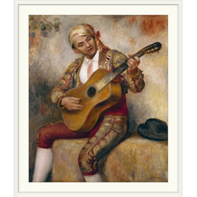 YOUNG SPANISH WOMAN WITH A GUITAR 1898 PAINTING BY AUGUSTE RENOIR REPRO