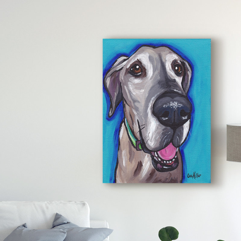 Winston Porter Great Dane Beau Acrylic Painting Print On Wrapped