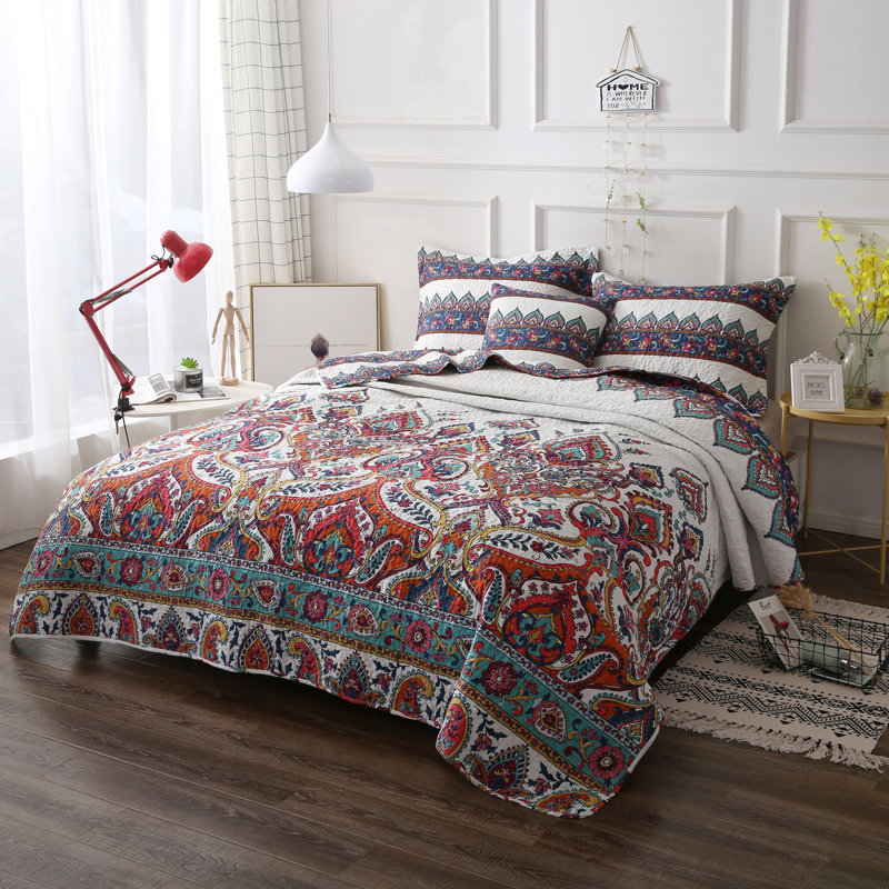 Bungalow Rose Mauro Earthy Meadow Reversible Quilt Set Reviews