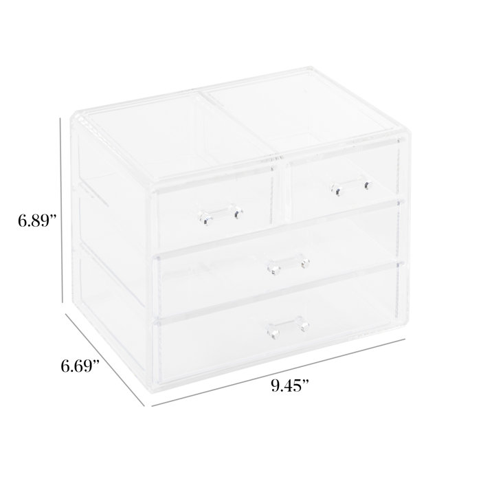 Rebrilliant Linus Acrylic Stackable Large Cosmetic And Makeup