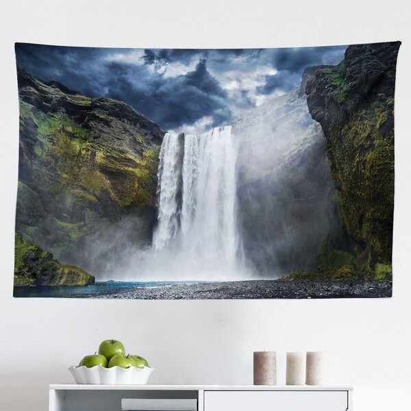 beautiful waterfall mountain Scenery  100% quality Canvas Print wall home Decor