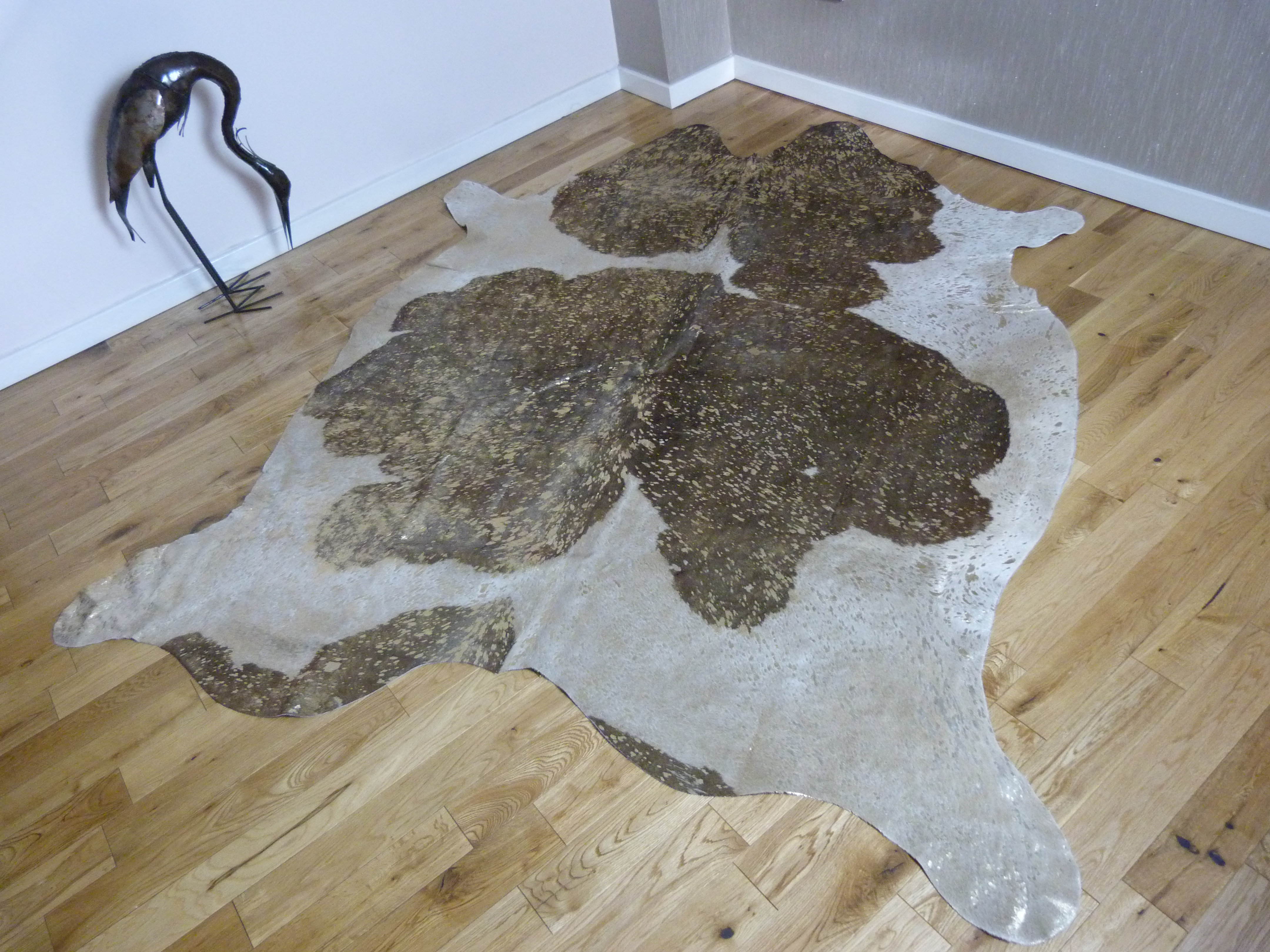 Union Rustic Handgefertigter Teppich Garris Aus Kuhfell In Braun