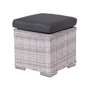 Gartenhocker Tennessee mit Kissen von Wildon Home