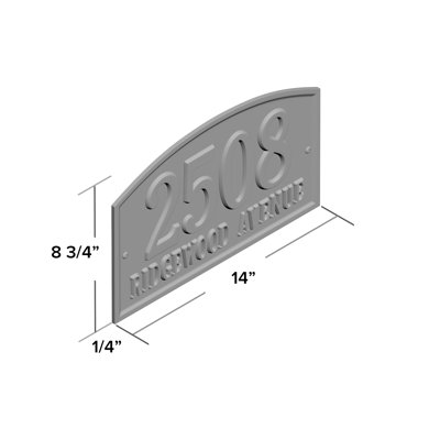 Legacy 2-Line Wall Address Plaque