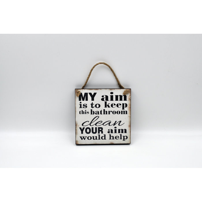 Moose My Aim Is To Keep This Bathroom Clean Bathroom Sign Plaque 5