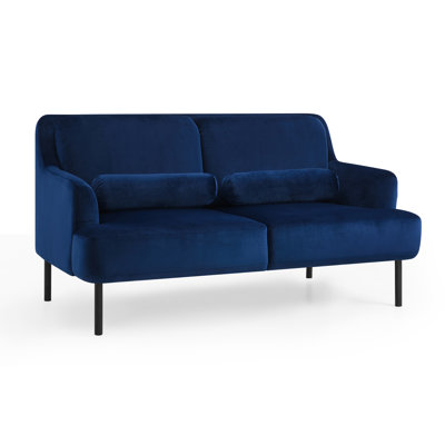 LOVESEAT Wooster V2 2Seater Wetiny Fabric Dark Blue Velvet