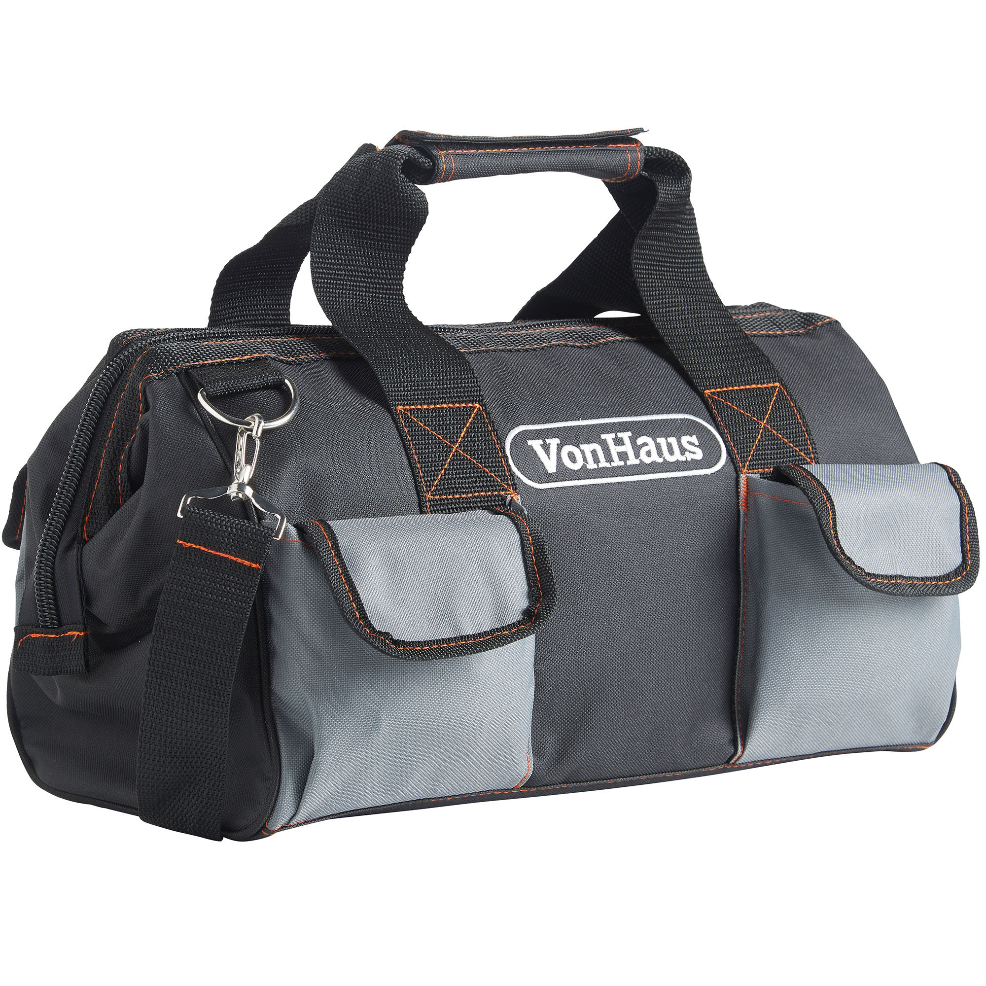 Vonhaus 15 Tool Bag Organiser For Hand Tools Large With Internal External Pockets Shoulder Strap Zip Fastener Vonhaus 15 Tool Bag Organiser For Hand Tools Large With Internal External Pockets Shoulder Strap Zip Fastener