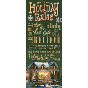 Family Holiday Rules by Terry Redlin Textual Art