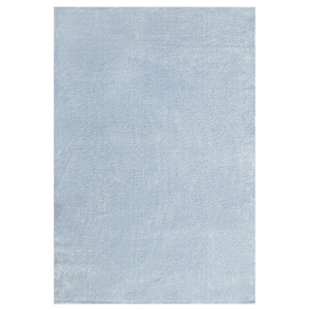 Plain Blue Rugs Wayfair Co Uk Plain Woven Blue Rug