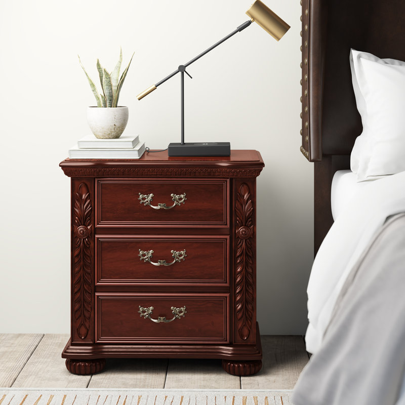 Hokku Designs Lannisten 3 Drawer Nightstand Reviews Wayfair