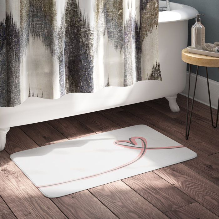 Board and Love Declaration Shower Curtain Toilet Cover Rug Bath Mat Contour Rug