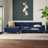 Navy Blue Velvet Sectional Wayfair