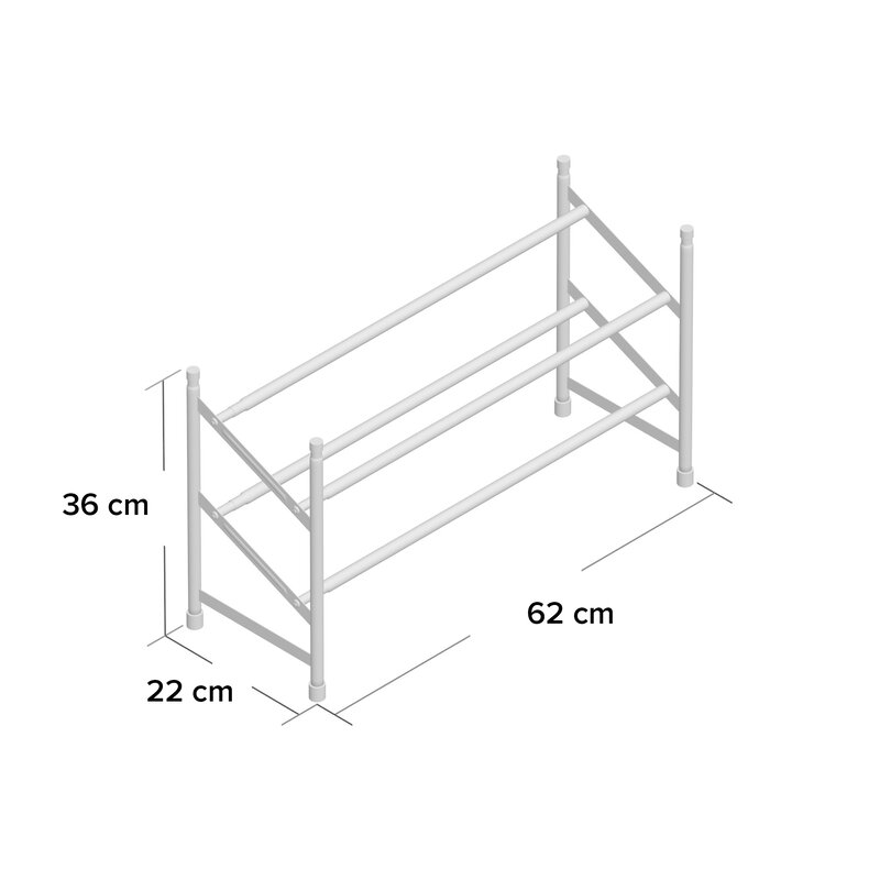 Symple Stuff Chrome 2 Tier Extendable Shoe Rack Reviews Wayfair Co Uk
