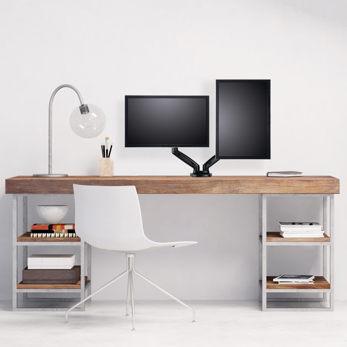 Atlantic Gas Spring Dual Monitor Universal 2 Screen Desk Mount
