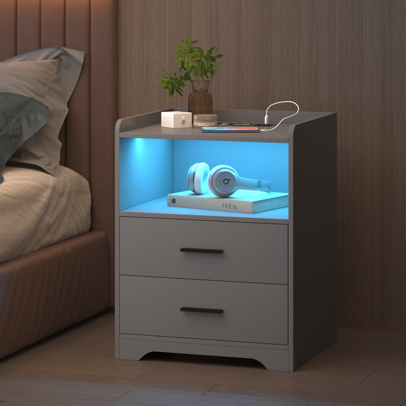 1 Bachelor's Chest with 2 drawers Color: Gray