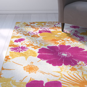 Dorinda Pink/Yellow Indoor/Outdoor Area Rug