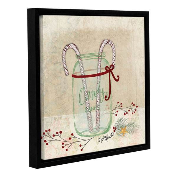 The Holiday Aisle Candy Cane Framed Painting Print On Wrapped