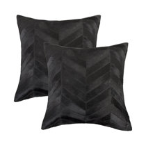 black suede pillows