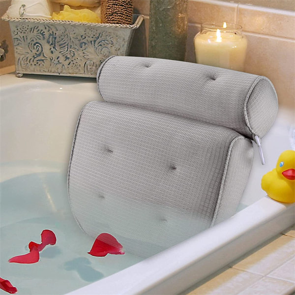 1X Bathroom Spa Bath Pillow Soft Foam Padded Bath Head Neck Back Cushion Protect 