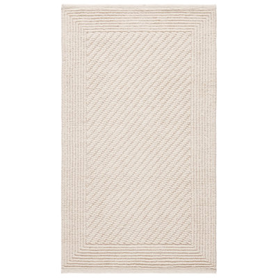 Brookneal Hand-Woven Flatweave Wool/Cotton Ivory Area Rug