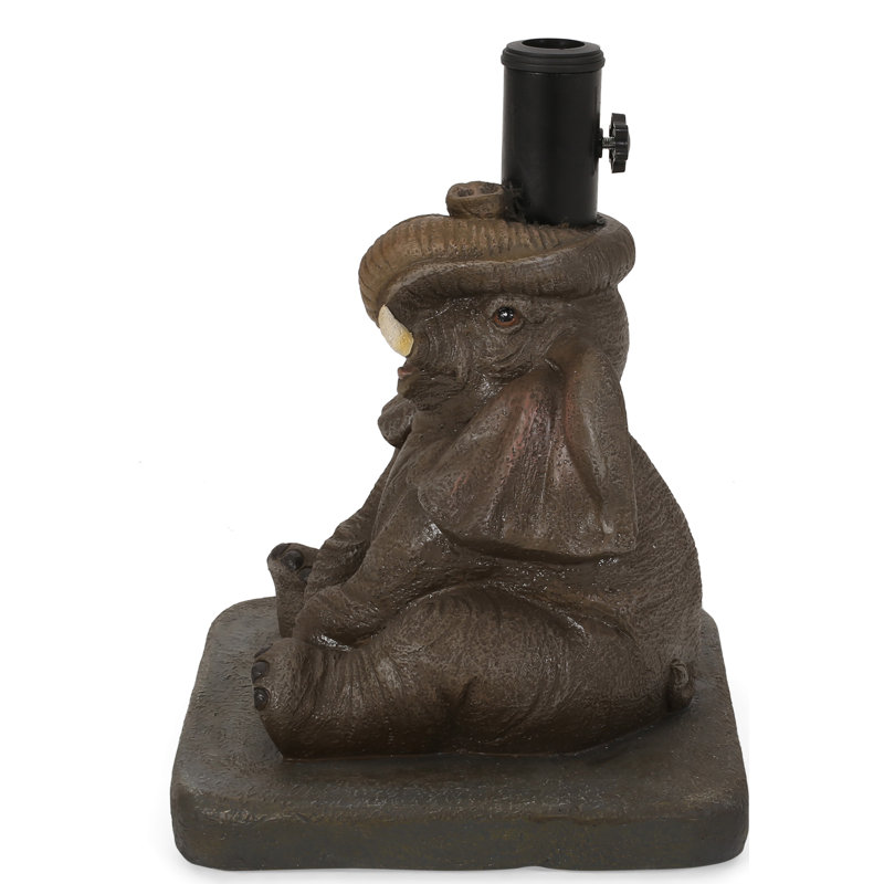Bloomsbury Market Demi Elephant Concrete And Metal Free Standing Umbrella Base Wayfair