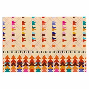 Famenxt Bohemian Triangle Pastel Illustration Doormat