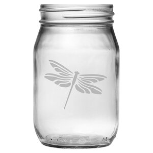 Dragonfly 16 oz. Drinking Jar (Set of 4)