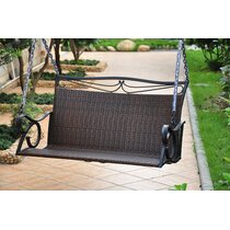 wayfair wicker porch swing