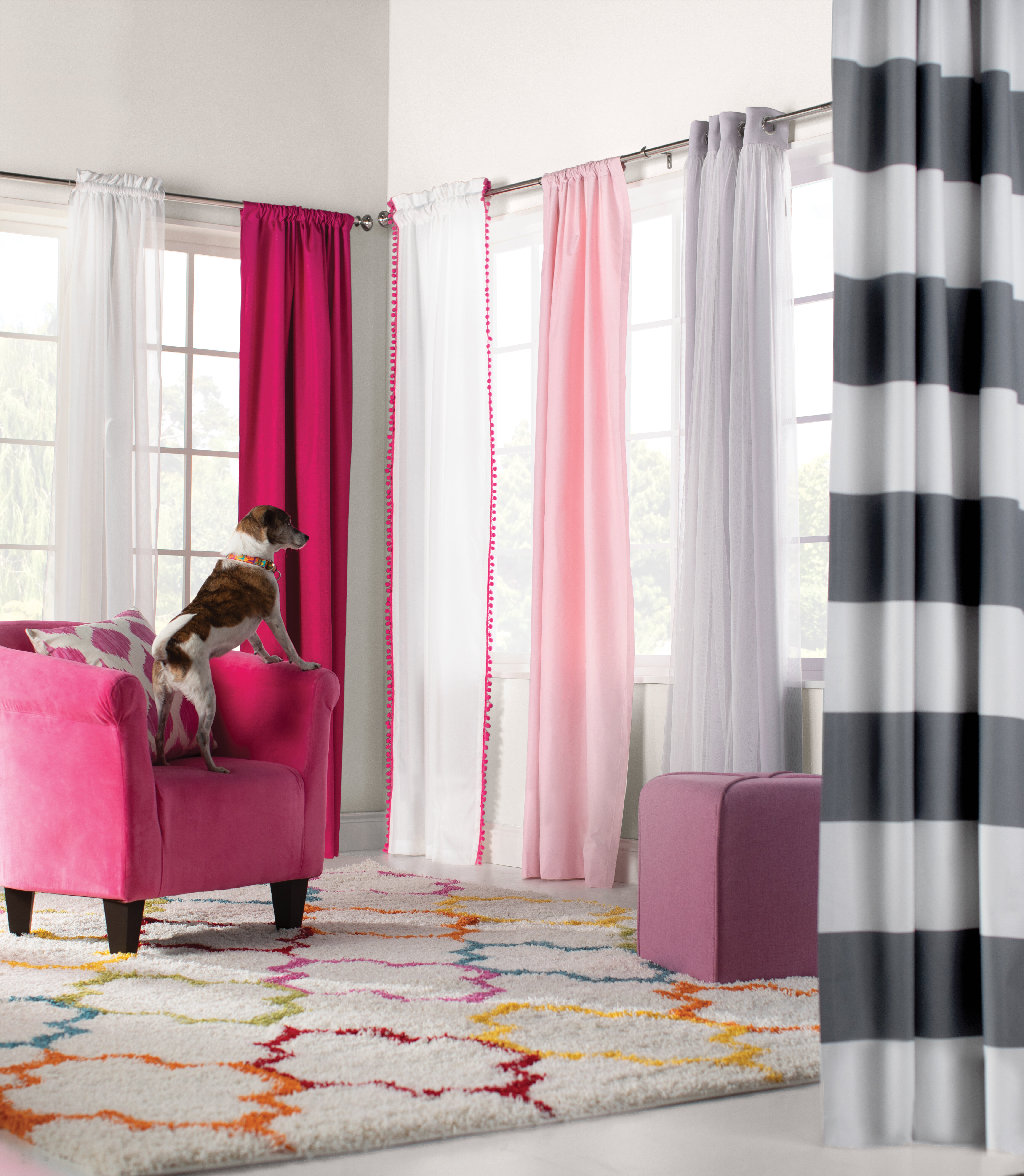 2 pcs Pink 52" x 96" Polyester Blackout Window CURTAINS Drapes Panels Home SALE 