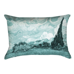 Woodlawn Wheatfield With Cypresses Outdoor Waterproof Lumbar Pillow Woodlawn Wheatfield With Cypresses Outdoor Waterproof Lumbar Pillow