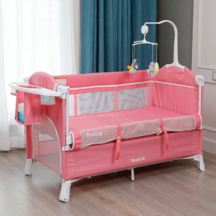 pink baby cot