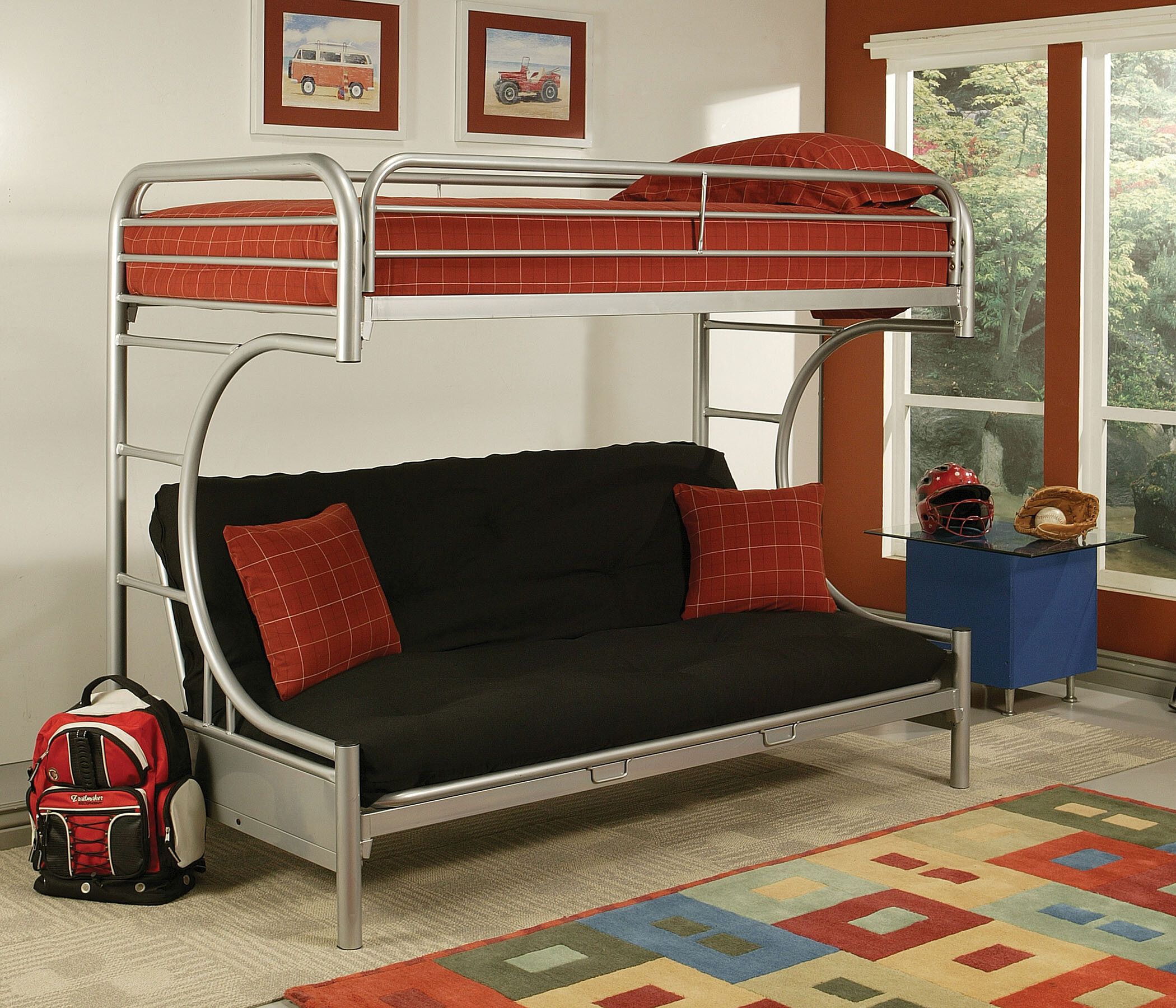 twin over full bunk bed futon