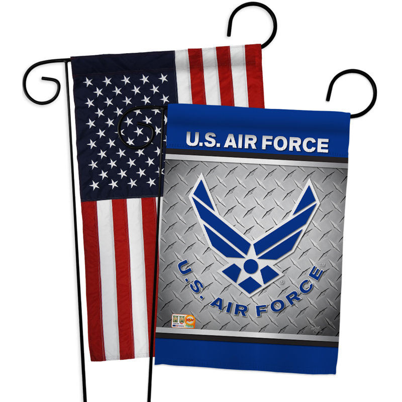Breeze Decor American Air Force Impressions Decorative American Applique 2 Sided Polyester 19 X 13 In Garden Flag Wayfair
