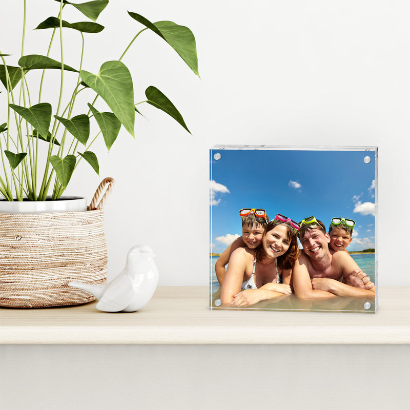 Acrylic Picture Frame with Magnetic Corners - Double Sided Picture Frame