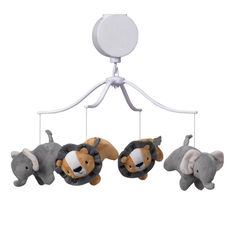 Bedtime Originals Jungle Fun Elephant And Lion Safari Musical Baby