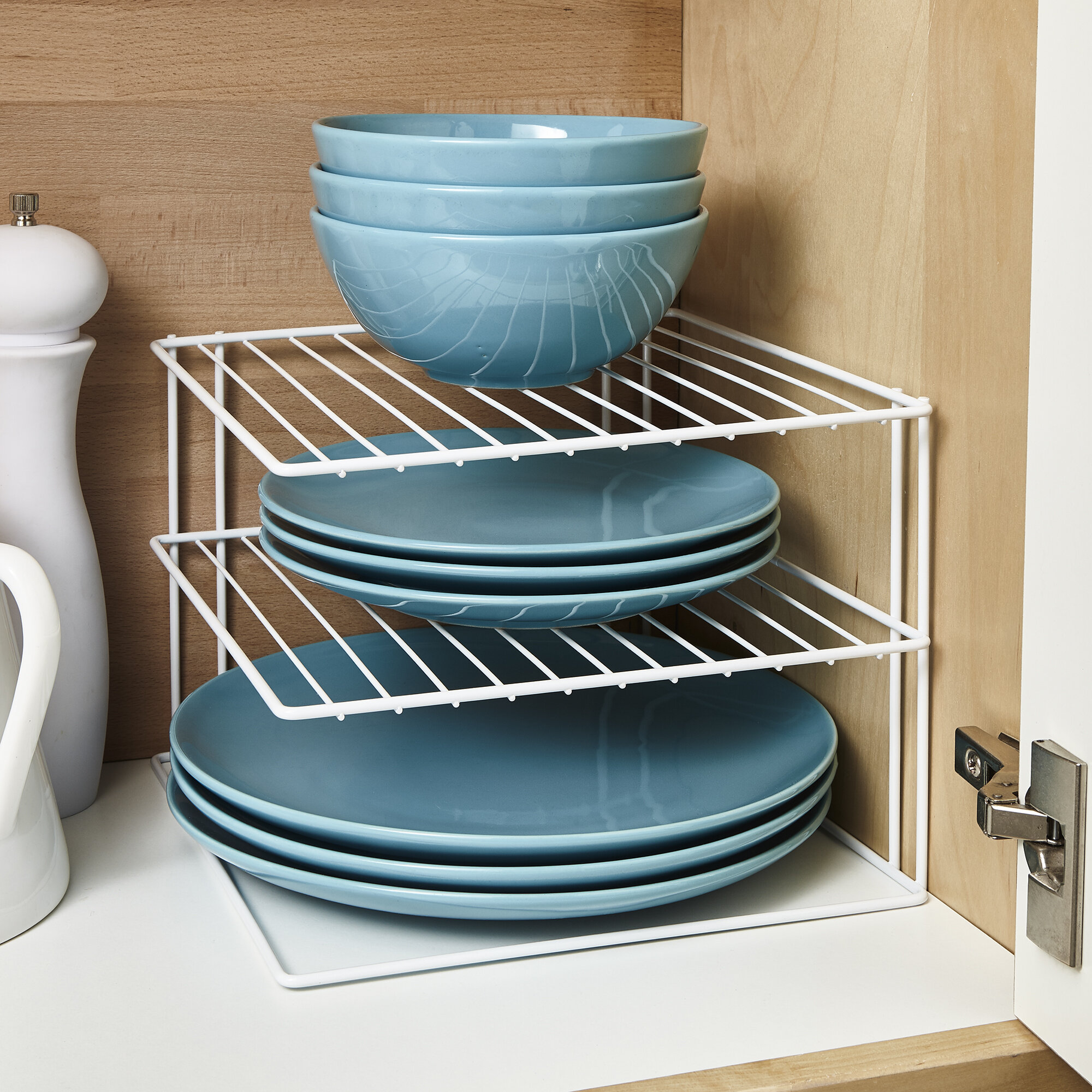 Belfry Kitchen Macy 3 Tier Kitchen Cupboard Plate Organiser Dish Rack Reviews Wayfaircouk