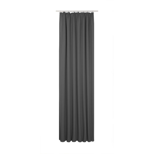 Bolte Pencil Pleat Blackout Thermal Single Curtain Brayden Studio Colour: Black, Size: 175 x 132cm