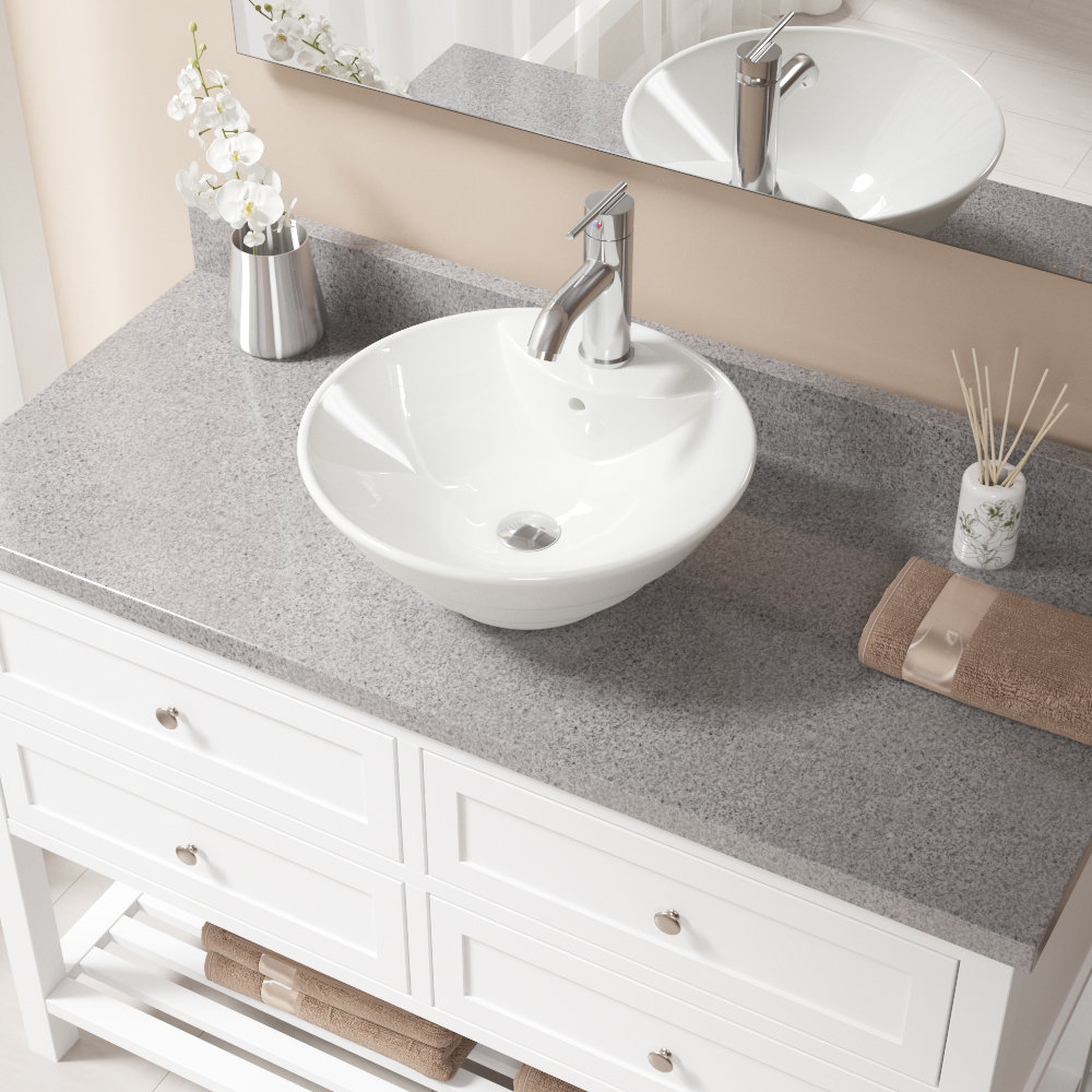 MRDirect MR Direct 17.5'' Vitreous China Circular Vessel Bathroom Sink