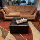 Darby Home Co Francisville 31'' Wide Faux Leather Tufted Square Ottoman ...