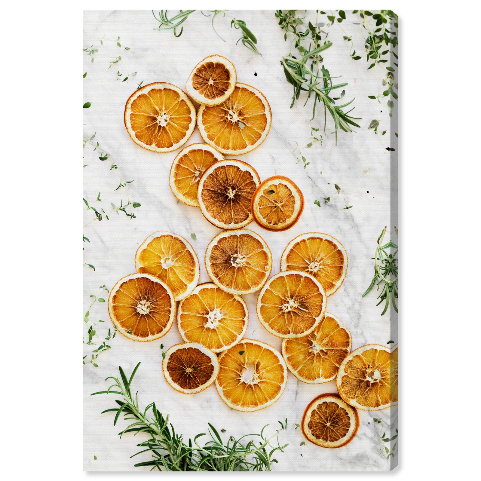 Food and Cuisine Citrus and Marble Fruits - Wrapped Canvas Photograph Print