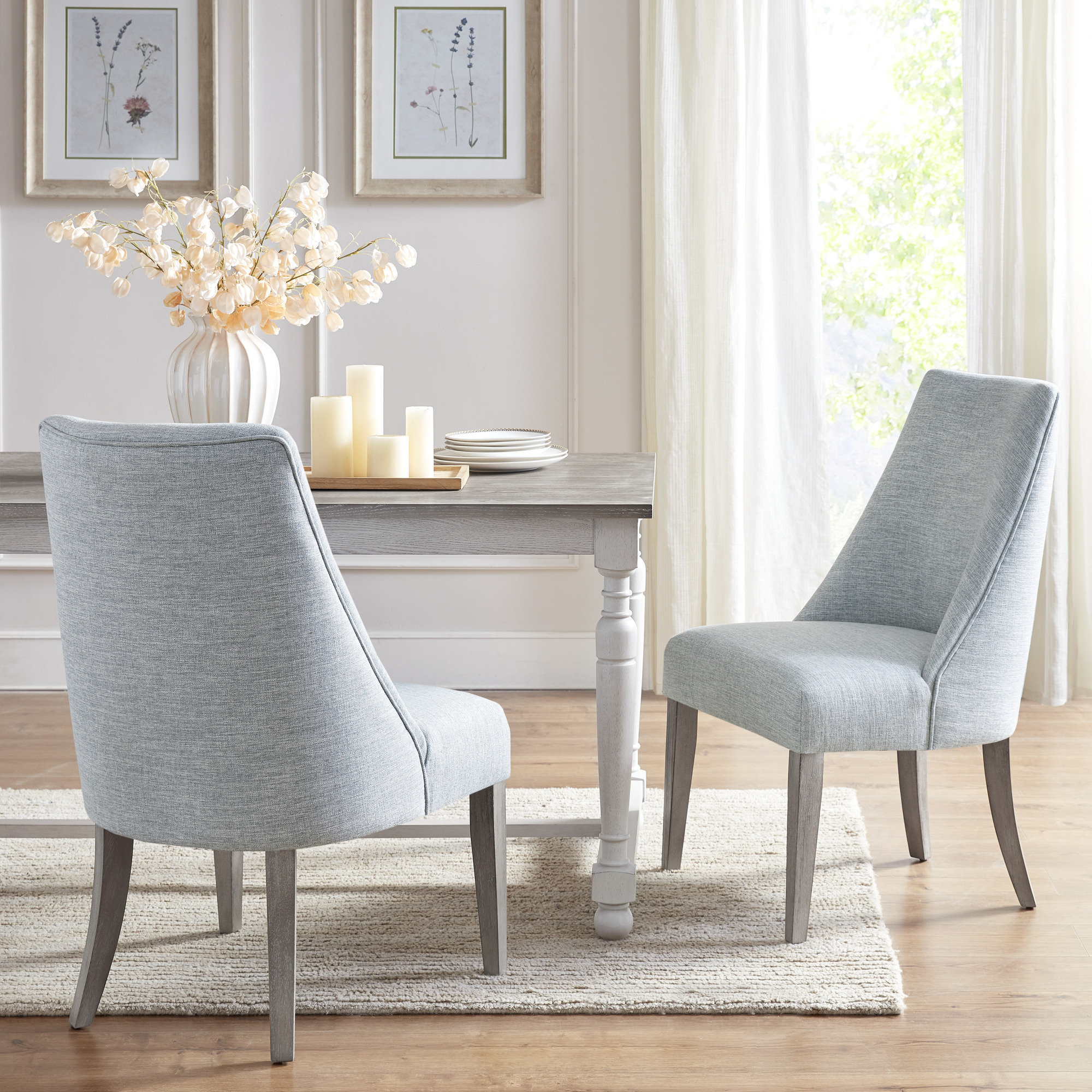 baby blue dining chairs