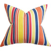 The Pillow Collection Raith Stripes Bedding Sham Fiesta Standard/20 x 26 