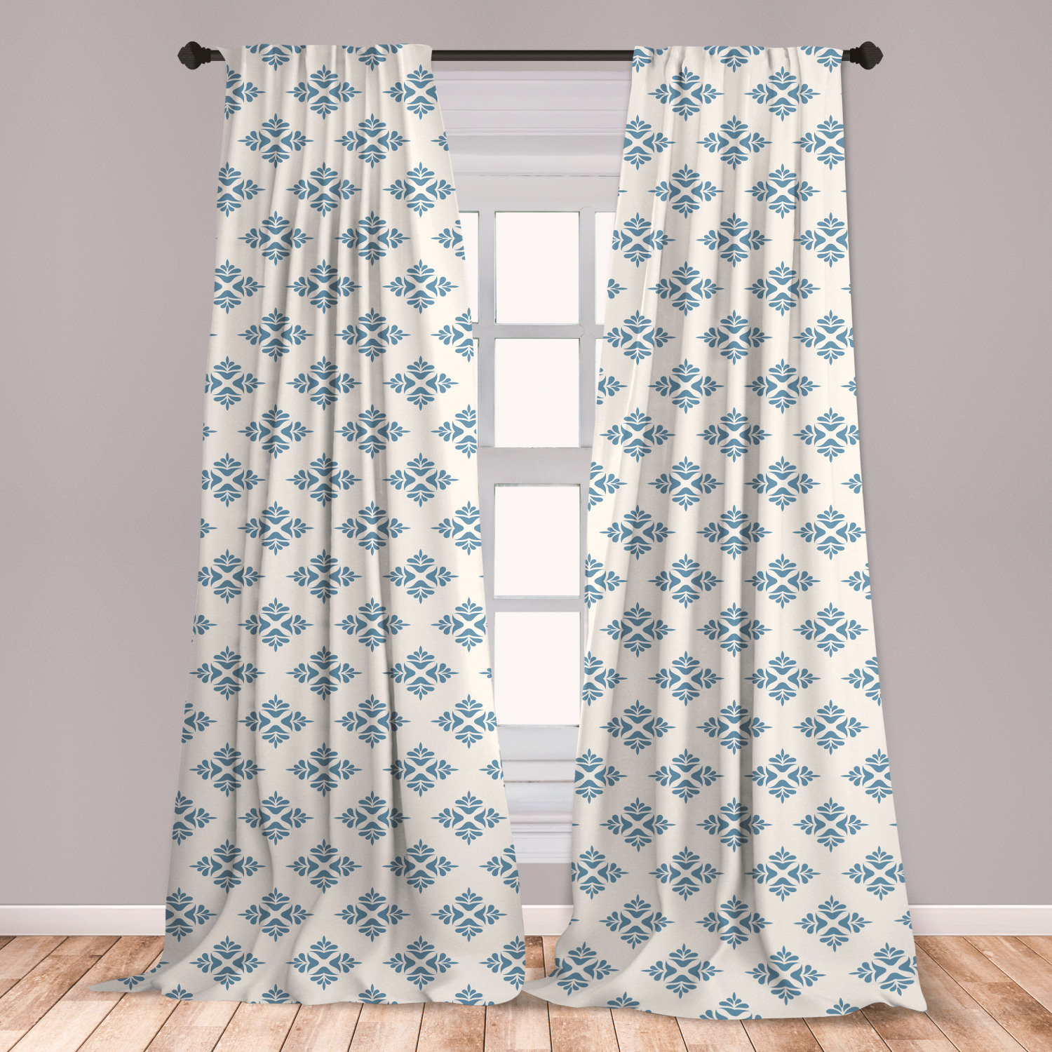East Urban Home Ambesonne Geometric 2 Panel Curtain Set Abstract
