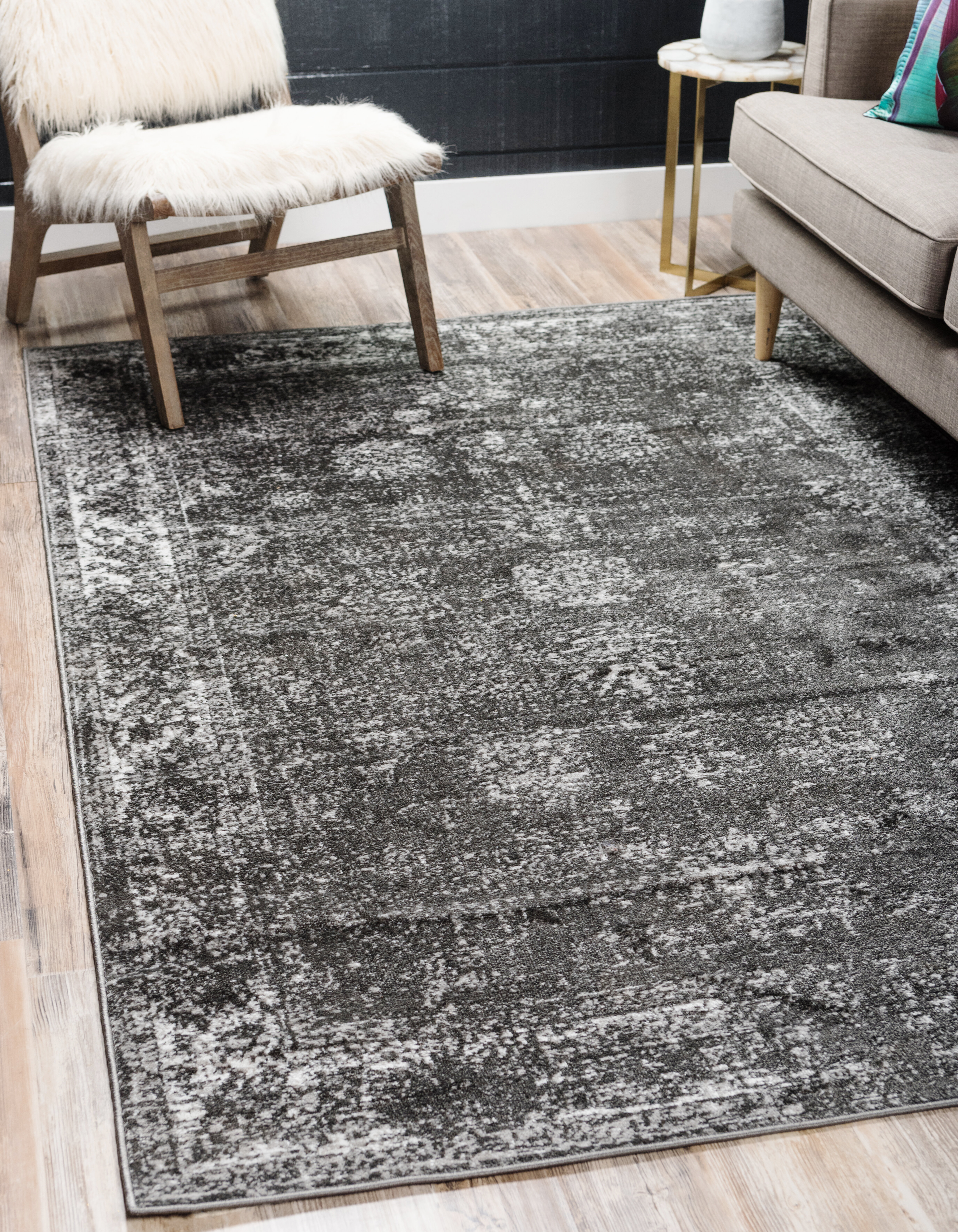 grey area rug 5x7