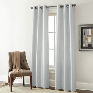 Edison Solid Room Darkening Grommet Curtain Panels (Set Of 2) by Alcott Hill