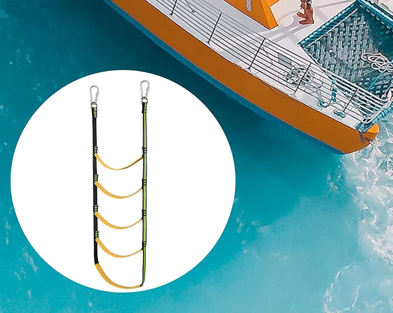 WFX Utility™ Portable Boat Ladder, Foldable And Extended Safety Fishing