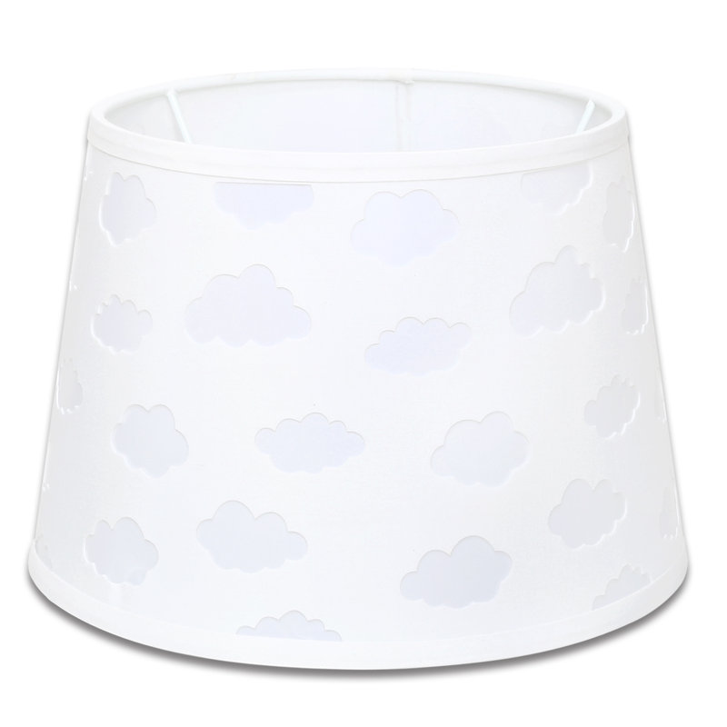 white cut out lampshade