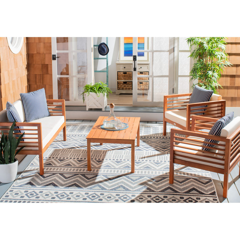 Friederich 4 Piece Sofa Seating Group With Cushions Reviews