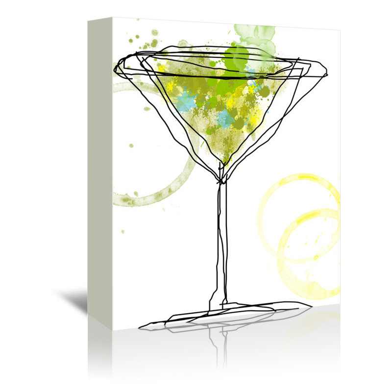 East Urban Home Wild Apple Martini Large By Jan Weiss Painting Print On Wrapped Canvas Wayfair